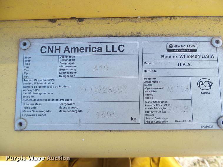 image for item DF2950 2013 New Holland H8080 windrower