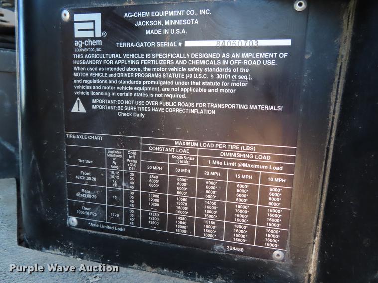 image for item DF7732 2003 Ag-Chem TerraGator 8104 applicator