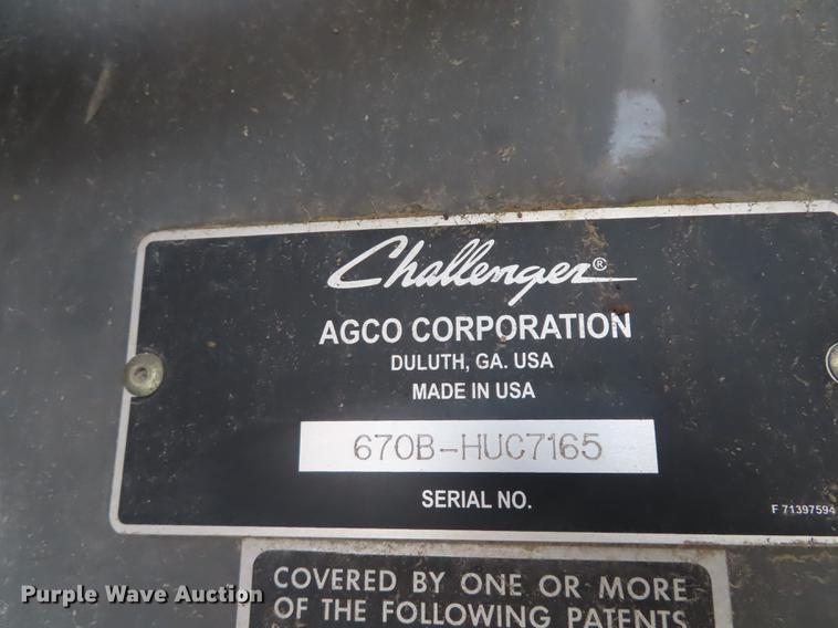 image for item L1485 2009 Challenger 670B RWA combine