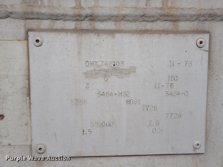 image for item DD3622 1976 Fruehauf TAOE2W tank trailer