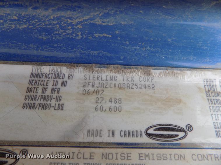 image for item DD3664 2008 Sterling L9500 semi truck