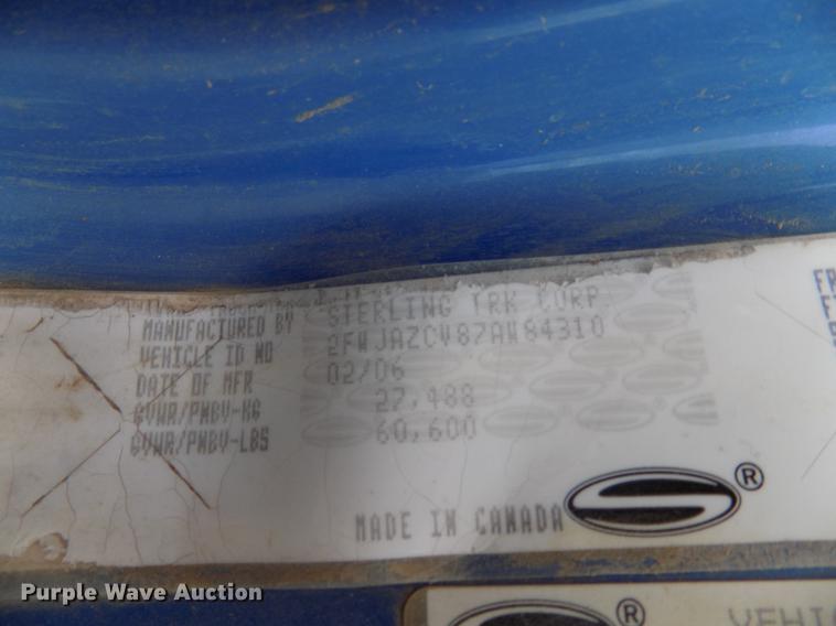 image for item DD3668 2007 Sterling L-Line semi truck