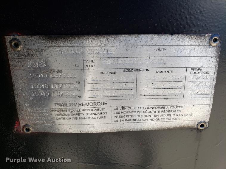 image for item DF3354 2000 Cheetah container trailer