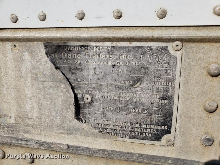 image for item EN9843 1990 Great Dane dry van trailer