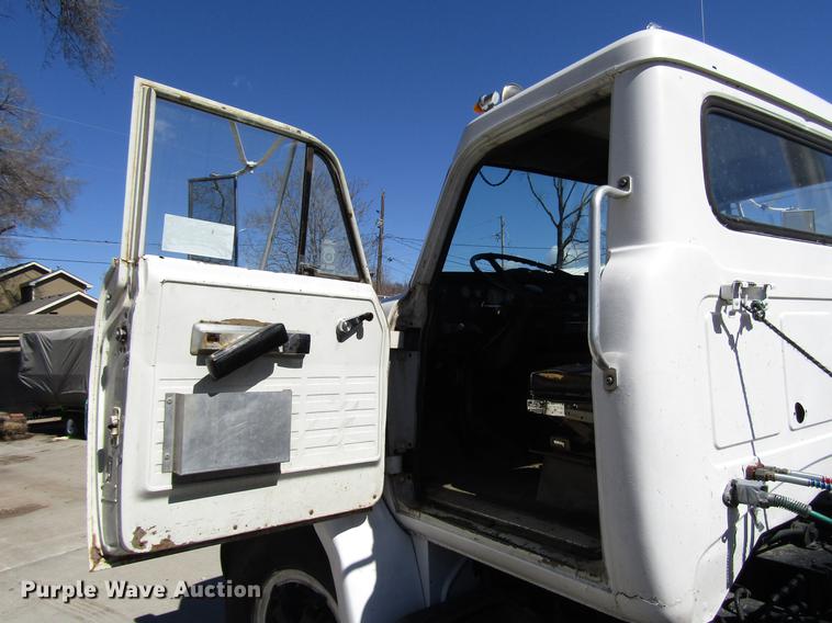 image for item DB6766 1975 International semi truck with Utility bottom dump trailer