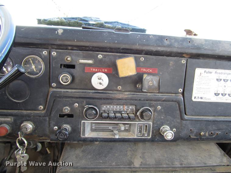 image for item DB6766 1975 International semi truck with Utility bottom dump trailer