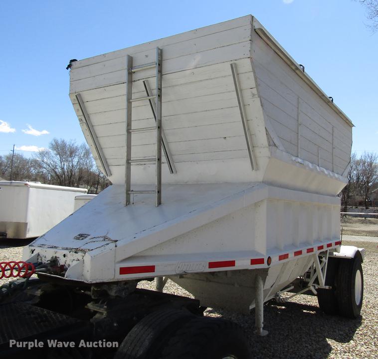 image for item DB6766 1975 International semi truck with Utility bottom dump trailer