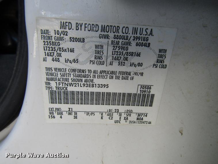 image for item DB6767 2003 Ford F250 Super Duty Crew Cab pickup truck