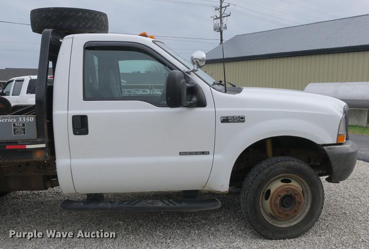 image for item DB8838 2002 Ford F550 XL flatbed truck