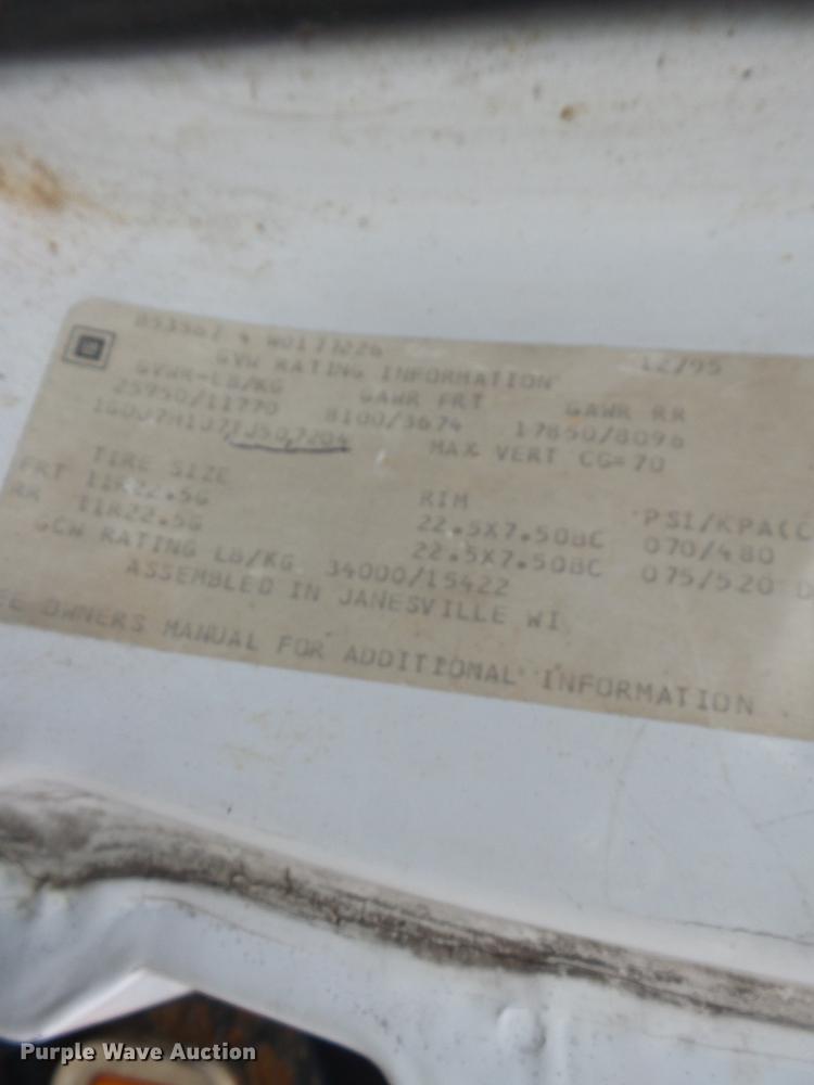 image for item DD2317 1996 GMC Top Kick C6500 flat dump bed truck