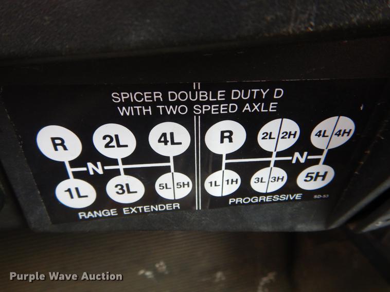 image for item DE6046 1996 International 4700 dump flatbed truck