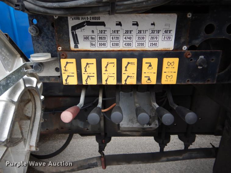 image for item DE6050 1995 International 4700 flatbed truck with crane