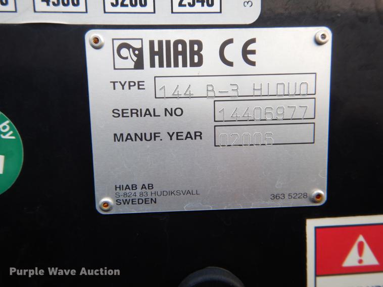 image for item DE6050 1995 International 4700 flatbed truck with crane