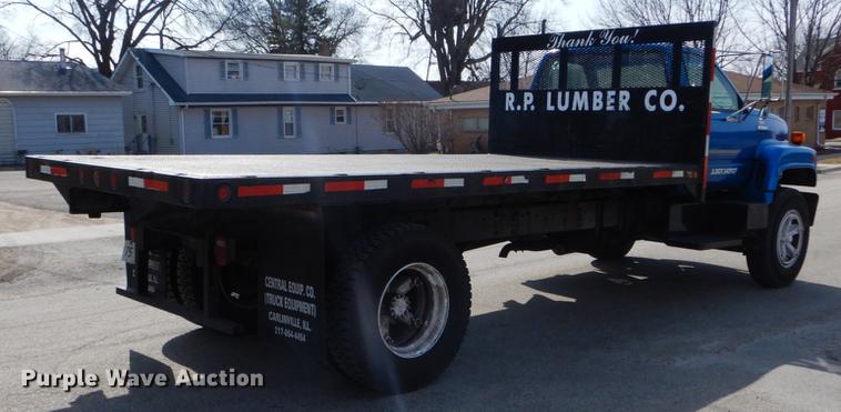 image for item DE6065 1996 Chevrolet Kodiak C5500 flat dump bed truck