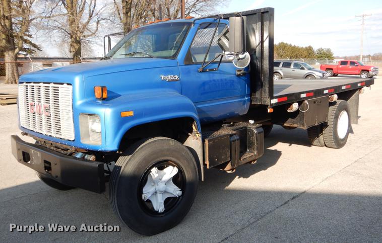 image for item DE6066 1994 GMC TopKick C5500 dump flatbed truck