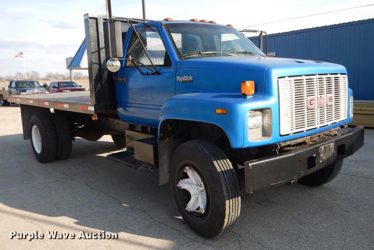 image for item DE6066 1994 GMC TopKick C5500 dump flatbed truck