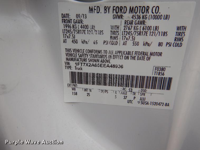 image for item DE6080 2014 Ford F250 Super Duty XLT SuperCab pickup truck