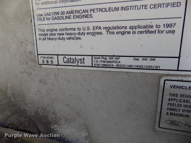 image for item DE7645 1997 Ford F350 XL dump bed pickup truck