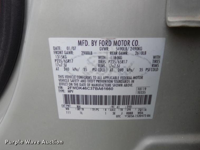 image for item DF4408 2007 Ford Edge SUV