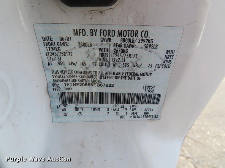 image for item DF7738 2008 Ford F250 Super Duty pickup truck