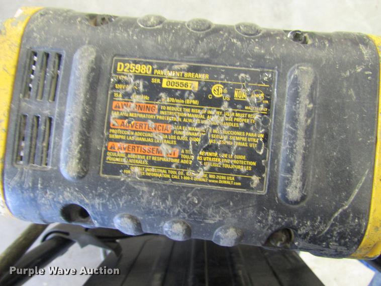 image for item DF7883 DeWalt D25980 jack hammer