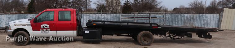 image for item DG3388 2001 Ford F550 Crew Cab rollback truck