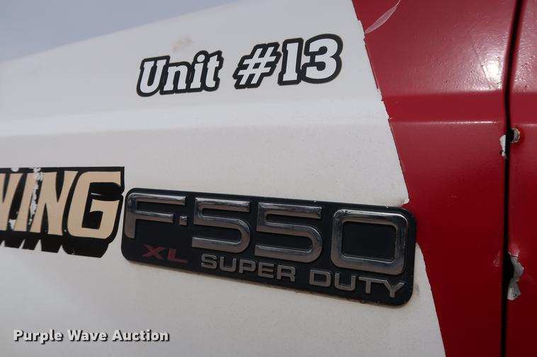 image for item DG3388 2001 Ford F550 Crew Cab rollback truck