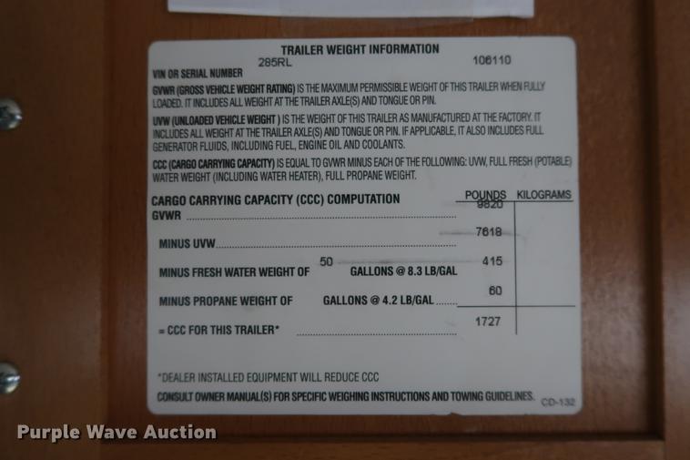 image for item DG3393 2006 KZ Durango 285RL camper