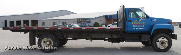 image for item DG3915 1995 Chevrolet Kodiak C6500 flat dump bed truck