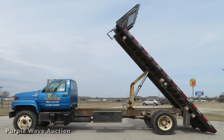 image for item DG3915 1995 Chevrolet Kodiak C6500 flat dump bed truck