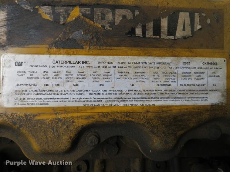 image for item DG3916 2003 Sterling L-Line flat bed truck