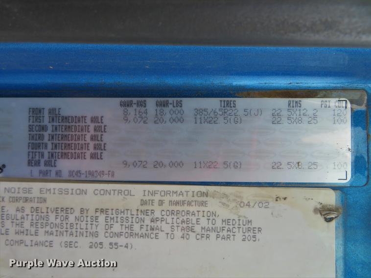 image for item DG3916 2003 Sterling L-Line flat bed truck