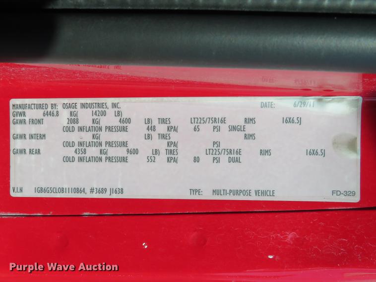 image for item DG3924 2011 Chevrolet Express G4500 cab and chassis