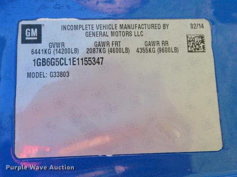 image for item DG3934 2014 Chevrolet Express G4500 cab and chassis