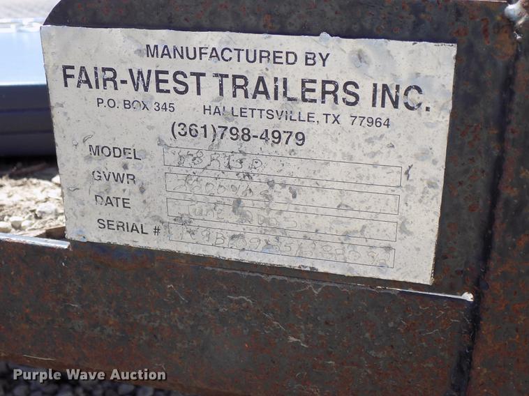image for item DZ9670 2005 Fair-West 48RTSD utility trailer