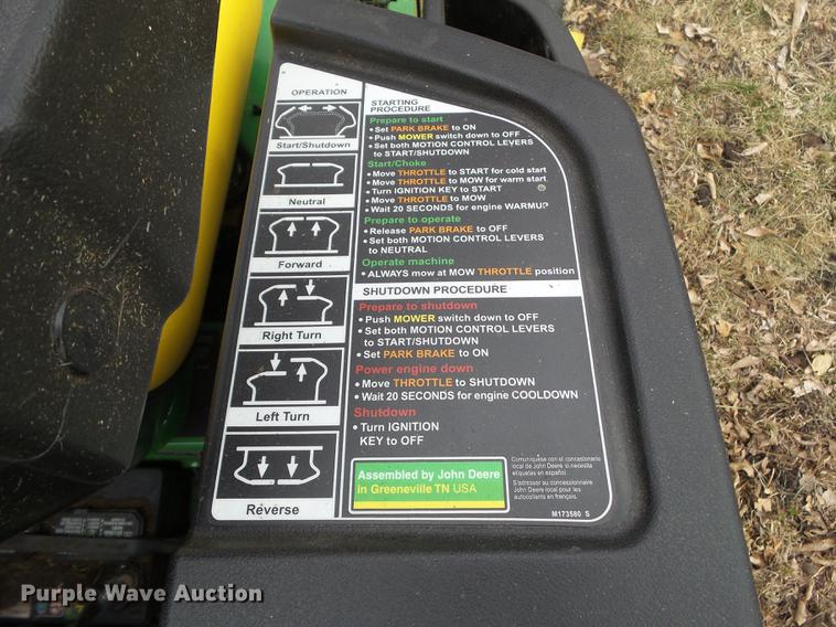 image for item EM9136 2016 John Deere Z245 ZTR lawn mower