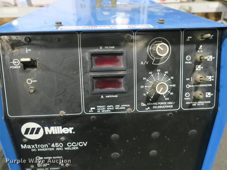 image for item EO9469 Miller Maxtron 450 DC inverter arc welder
