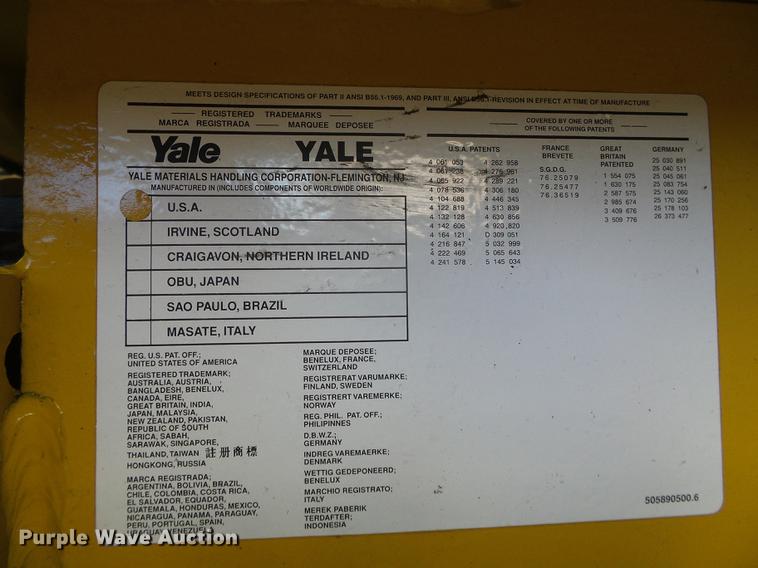 image for item EQ9059 Yale MSW030SCN12TV083 pallet jack