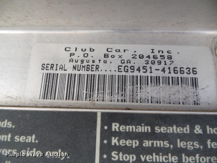 image for item EQ9060 Club Car golf cart