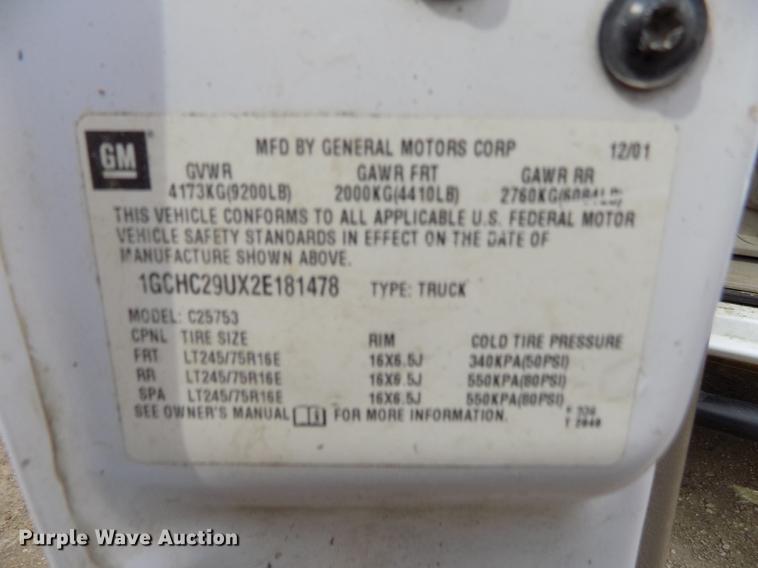 image for item FA9621 2002 Chevrolet Silverado 2500HD LS Ext. Cab pickup truck