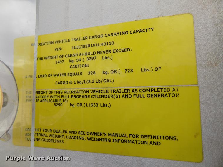 image for item FA9625 2009 Jayco Eagle 341 RLQS camper