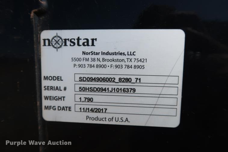 image for item FE9597 2017 NorStar SD094906002-8280-71 flatbed