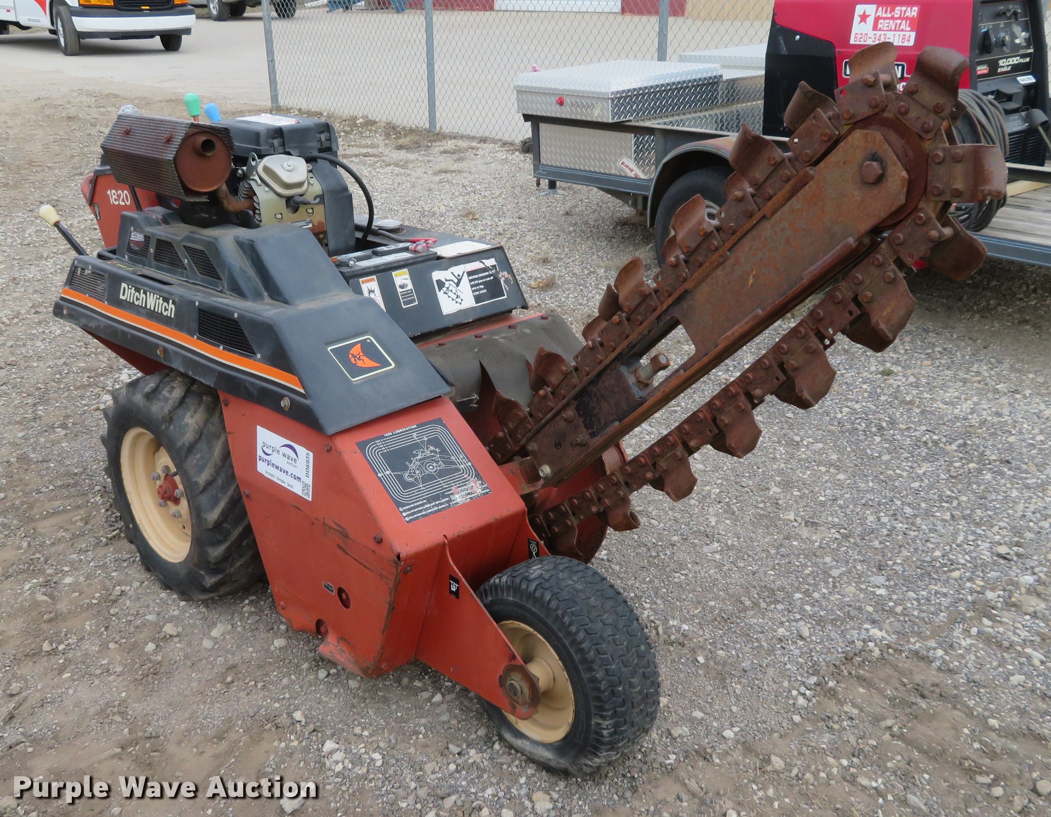 Ditch Witch 1820 trencher in Emporia, KS Item DD6935 sold Purple Wave