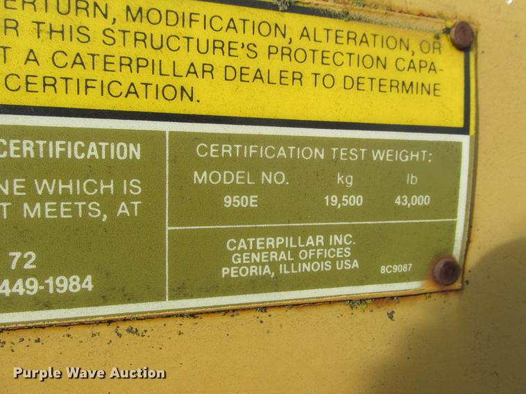 image for item DA8318 1989 Caterpillar 950E wheel loader