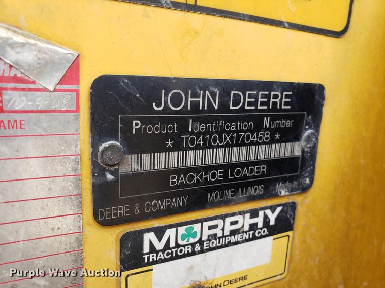 image for item DD3994 2008 John Deere 410J backhoe
