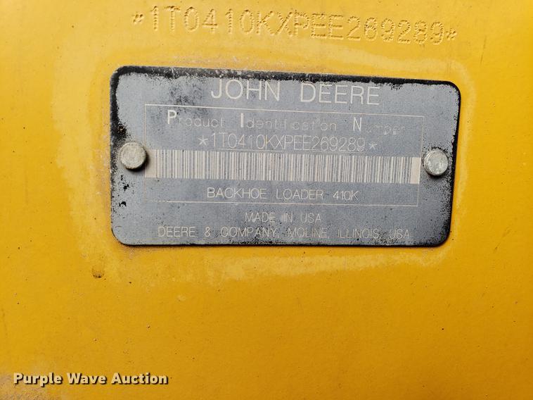 image for item DD3995 2014 John Deere 410K backhoe