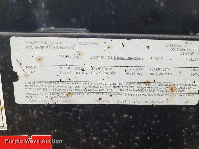 image for item DD4083 2010 Load Trail end dump trailer