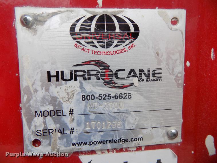image for item DE7641 2017 Hurricane HD-3700 skid steer hammer