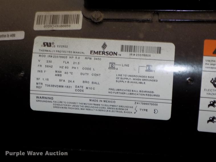 image for item DE7652 Ingersoll Rand air compressor and Pacific generator