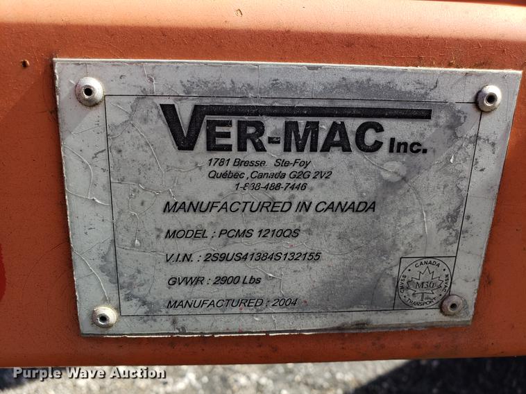 image for item DF3376 2004 Ver-Mac PCMS 1210QS message board